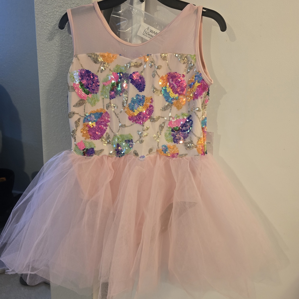 Sparkling Floral Kids Dance Costume